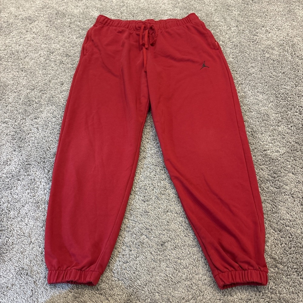 Nike Air Jordan Pants XL Sport Crossover Terry Fleece Joggers FV8608-687 Red